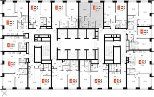Квартира 2-комн. квартира, 50.9 м² ЖК «Amber Сity» Фото 2
