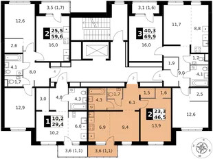 Квартира 2-комн. квартира, 46.5 м² ЖК «1-й Ясеневский» Фото 2 Квартира 2-комн. квартира, 46.5 м² ЖК «1-й Ясеневский» Фото 2