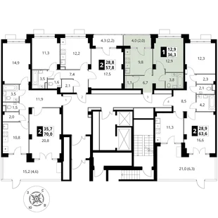 Квартира 1-комн. квартира, 36.5 м² ЖК «Южная Битца» Фото 1 Квартира 1-комн. квартира, 36.5 м² ЖК «Южная Битца» Фото 1