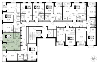 Квартира 1-комн. квартира, 33.3 м² ЖК «1-й Ясеневский» Фото 2 Квартира 1-комн. квартира, 33.3 м² ЖК «1-й Ясеневский» Фото 2