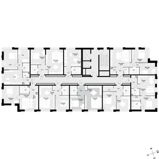 Квартира 2-комн. квартира, 46.3 м² ЖК «Флагман» Фото 2 Квартира 2-комн. квартира, 46.3 м² ЖК «Флагман» Фото 2