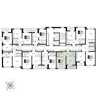 Квартира 1-комн. квартира, 38 м² ЖК «Южная Битца» Фото 1 Квартира 1-комн. квартира, 38 м² ЖК «Южная Битца» Фото 1