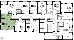 Квартира 1-комн. квартира, 36.8 м² ЖК «1-й Химкинский» Фото 2 Квартира 1-комн. квартира, 36.8 м² ЖК «1-й Химкинский» Фото 2