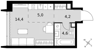 Квартира Студия, 28.2 м² ЖК «Amber Сity» Фото 1