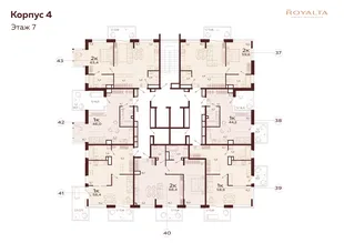 Квартира 1-комн. квартира, 44.2 м² ЖК «Роялта» Фото 1