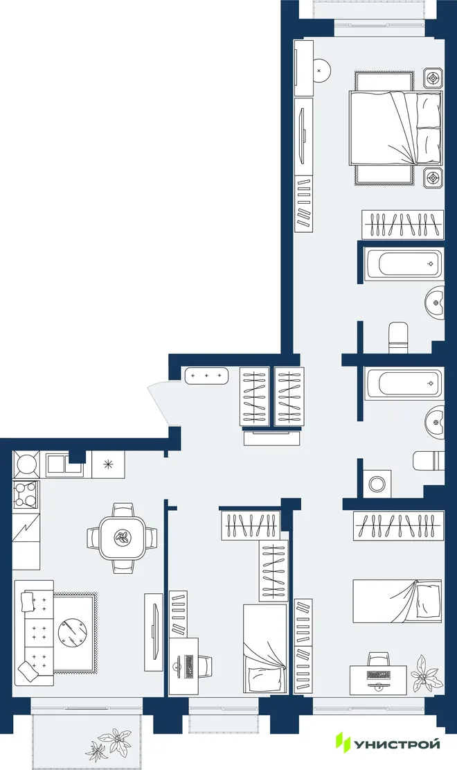Планировка 3-комн. квартира, 78.79 м² ЖК «ГРАНД БЕРЕГ» Планировка 3-комн. квартира, 78.79 м² ЖК «ГРАНД БЕРЕГ»