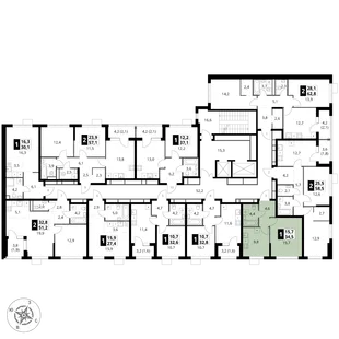 Квартира 1-комн. квартира, 34.5 м² ЖК «1-й Ясеневский» Фото 1