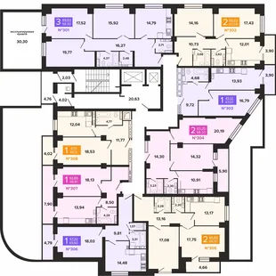 Квартира 2-комн. квартира, 68.2 м² ЖК «Художники» Фото 2 Квартира 2-комн. квартира, 68.2 м² ЖК «Художники» Фото 2