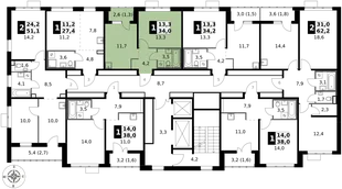 Квартира 1-комн. квартира, 34 м² ЖК «1-й Саларьевский» Фото 2 Квартира 1-комн. квартира, 34 м² ЖК «1-й Саларьевский» Фото 2