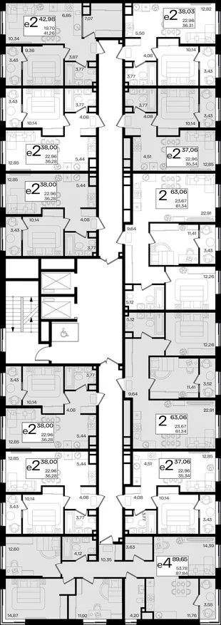 Квартира 2-комн. квартира, 39.7 м² ЖК «Патрики» Фото 1