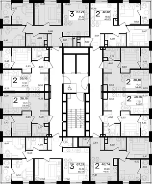 Квартира 2-комн. квартира, 38.67 м² ЖК «Патрики» Фото 1