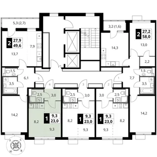 Квартира Студия, 23 м² ЖК «1-й Шереметьевский» Фото 2