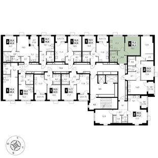 Квартира 1-комн. квартира, 36.3 м² ЖК «1-й Ясеневский» Фото 1