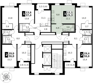 Квартира Студия, 29.3 м² ЖК «1-й Южный» Фото 2