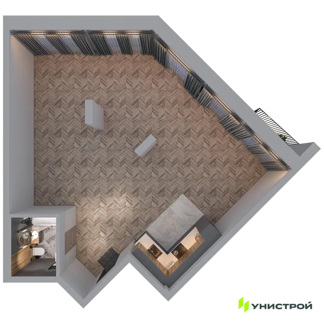 Планировка 1-комн. квартира, 83.01 м² ЖК «Statum» Планировка 1-комн. квартира, 83.01 м² ЖК «Statum»