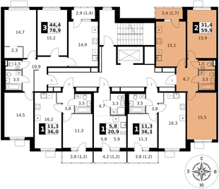 Квартира 2-комн. квартира, 59.9 м² ЖК «1-й Ясеневский» Фото 2 Квартира 2-комн. квартира, 59.9 м² ЖК «1-й Ясеневский» Фото 2