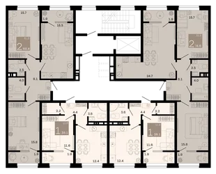 Квартира 2-комн. квартира, 72.2 м² ЖК «Хозяин морей» Фото 1 Квартира 2-комн. квартира, 72.2 м² ЖК «Хозяин морей» Фото 1
