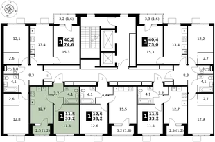 Квартира 1-комн. квартира, 33.2 м² ЖК «1-й Ясеневский» Фото 2