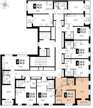 Квартира 2-комн. квартира, 44.4 м² ЖК «1-й Ясеневский» Фото 2
