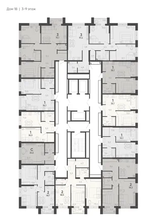 Квартира 2-комн. квартира, 49.97 м² ЖК «Барса» Фото 1 Квартира 2-комн. квартира, 49.97 м² ЖК «Барса» Фото 1