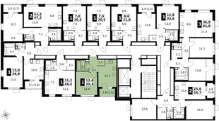 Квартира 1-комн. квартира, 33.1 м² ЖК «1-й Химкинский» Фото 2 Квартира 1-комн. квартира, 33.1 м² ЖК «1-й Химкинский» Фото 2