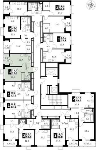 Квартира 1-комн. квартира, 33.4 м² ЖК «1-й Ясеневский» Фото 2 Квартира 1-комн. квартира, 33.4 м² ЖК «1-й Ясеневский» Фото 2