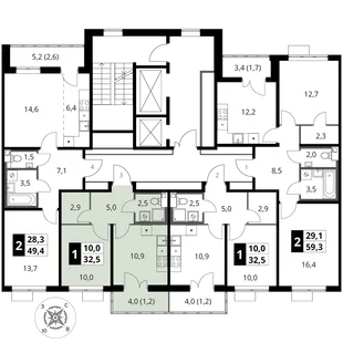 Квартира 1-комн. квартира, 32.5 м² ЖК «1-й Шереметьевский» Фото 2 Квартира 1-комн. квартира, 32.5 м² ЖК «1-й Шереметьевский» Фото 2