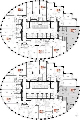 Квартира 4-комн. квартира, 126.9 м² ЖК «Sydney City» Фото 2 Квартира 4-комн. квартира, 126.9 м² ЖК «Sydney City» Фото 2
