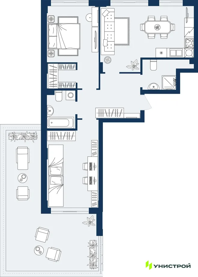 Планировка 2-комн. квартира, 83.45 м² ЖК «ГРАНД БЕРЕГ» Планировка 2-комн. квартира, 83.45 м² ЖК «ГРАНД БЕРЕГ»