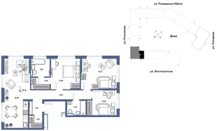 Планировка 4-комн. квартира, 93.1 м² ЖК «Страна.Парковая»