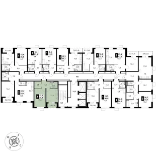Квартира 1-комн. квартира, 38.9 м² ЖК «1-й Донской» Фото 2 Квартира 1-комн. квартира, 38.9 м² ЖК «1-й Донской» Фото 2