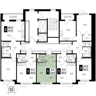 Квартира Студия, 23 м² ЖК «1-й Шереметьевский» Фото 2 Квартира Студия, 23 м² ЖК «1-й Шереметьевский» Фото 2