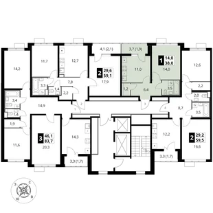 Квартира 1-комн. квартира, 38.3 м² ЖК «Южная Битца» Фото 1 Квартира 1-комн. квартира, 38.3 м² ЖК «Южная Битца» Фото 1