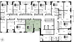 Квартира 1-комн. квартира, 38.5 м² ЖК «1-й Ясеневский» Фото 2 Квартира 1-комн. квартира, 38.5 м² ЖК «1-й Ясеневский» Фото 2