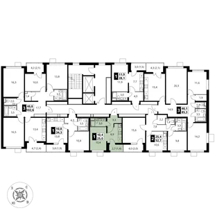 Квартира 1-комн. квартира, 25 м² ЖК «1-й Шереметьевский» Фото 2 Квартира 1-комн. квартира, 25 м² ЖК «1-й Шереметьевский» Фото 2