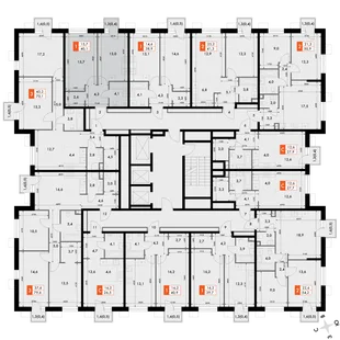 Квартира 1-комн. квартира, 40.1 м² ЖК «Флагман» Фото 2 Квартира 1-комн. квартира, 40.1 м² ЖК «Флагман» Фото 2