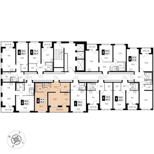 Квартира 2-комн. квартира, 49.9 м² ЖК «1-й Донской» Фото 2