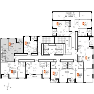 Квартира 2-комн. квартира, 60.9 м² ЖК «Sky Garden» Фото 2 Квартира 2-комн. квартира, 60.9 м² ЖК «Sky Garden» Фото 2