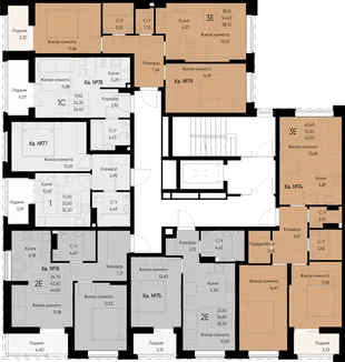 Квартира 3-комн. квартира, 64.5 м² ЖК «Васильевский остров» Фото 1 Квартира 3-комн. квартира, 64.5 м² ЖК «Васильевский остров» Фото 1