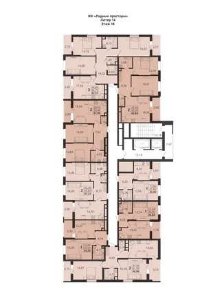 Квартира 2-комн. квартира, 65.45 м² ЖК «Родные просторы» Фото 1 Квартира 2-комн. квартира, 65.45 м² ЖК «Родные просторы» Фото 1