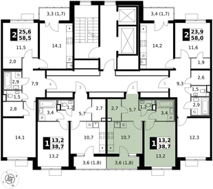 Квартира 1-комн. квартира, 38.7 м² ЖК «1-й Химкинский» Фото 2 Квартира 1-комн. квартира, 38.7 м² ЖК «1-й Химкинский» Фото 2