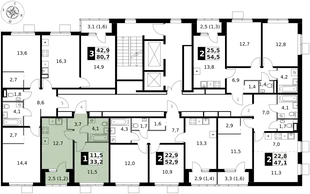 Квартира 1-комн. квартира, 33.2 м² ЖК «1-й Ясеневский» Фото 2 Квартира 1-комн. квартира, 33.2 м² ЖК «1-й Ясеневский» Фото 2
