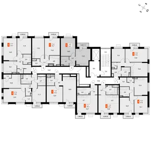 Квартира 1-комн. квартира, 34.5 м² ЖК «ФоРест» Фото 2 Квартира 1-комн. квартира, 34.5 м² ЖК «ФоРест» Фото 2