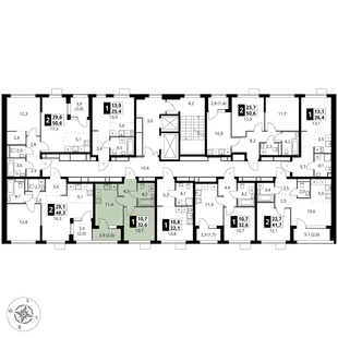 Квартира 1-комн. квартира, 32.6 м² ЖК «1-й Ясеневский» Фото 1