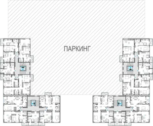 Квартира 2-комн. квартира, 59.1 м² ЖК «Центрпарк» Фото 1