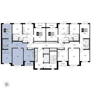 Квартира 3-комн. квартира, 77.7 м² ЖК «Южная Битца» Фото 2 Квартира 3-комн. квартира, 77.7 м² ЖК «Южная Битца» Фото 2