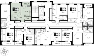 Квартира 1-комн. квартира, 38.1 м² ЖК «1-й Южный» Фото 2 Квартира 1-комн. квартира, 38.1 м² ЖК «1-й Южный» Фото 2