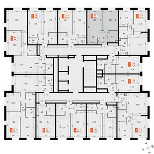 Квартира 2-комн. квартира, 40.9 м² ЖК «Флагман» Фото 2 Квартира 2-комн. квартира, 40.9 м² ЖК «Флагман» Фото 2