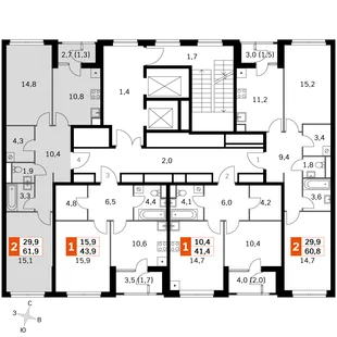 Квартира 2-комн. квартира, 60.5 м² ЖК «Sky Garden» Фото 2 Квартира 2-комн. квартира, 60.5 м² ЖК «Sky Garden» Фото 2