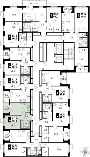 Квартира 1-комн. квартира, 33.5 м² ЖК «1-й Ясеневский» Фото 2 Квартира 1-комн. квартира, 33.5 м² ЖК «1-й Ясеневский» Фото 2